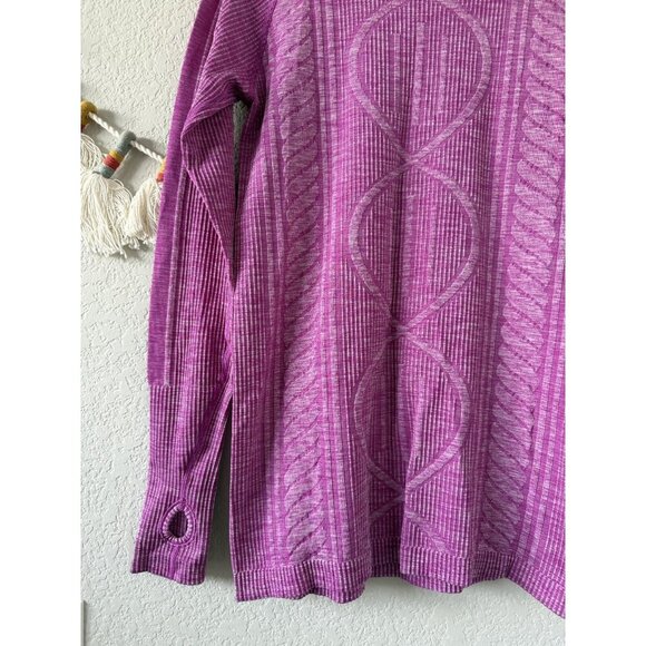Lululemon Rest Less Ultra Violet Long Sleeve Seamless Top Run On The Go Yoga 4 - Picture 9 of 9